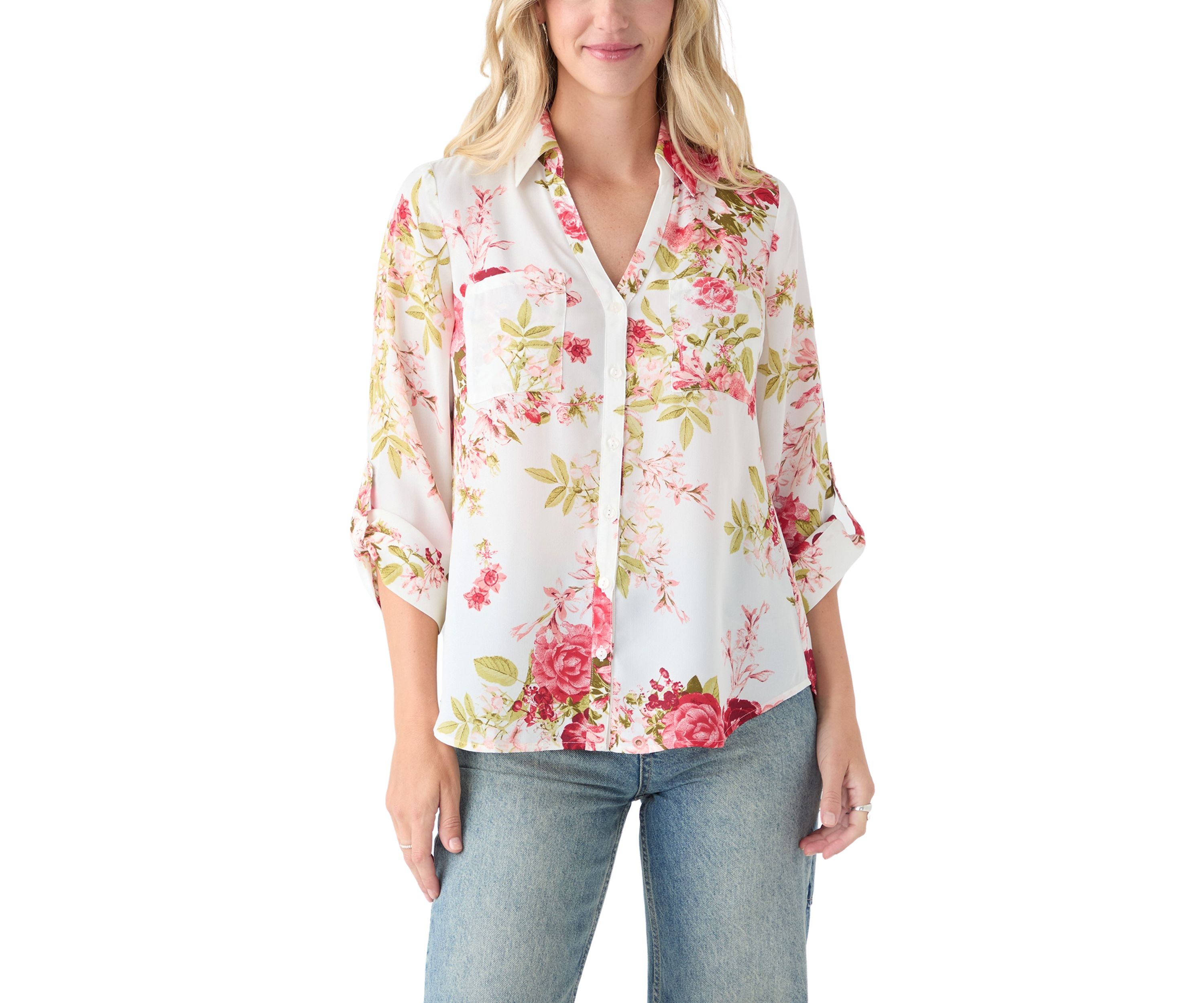 Womens 3/4 Sleeve Portifino Blouse