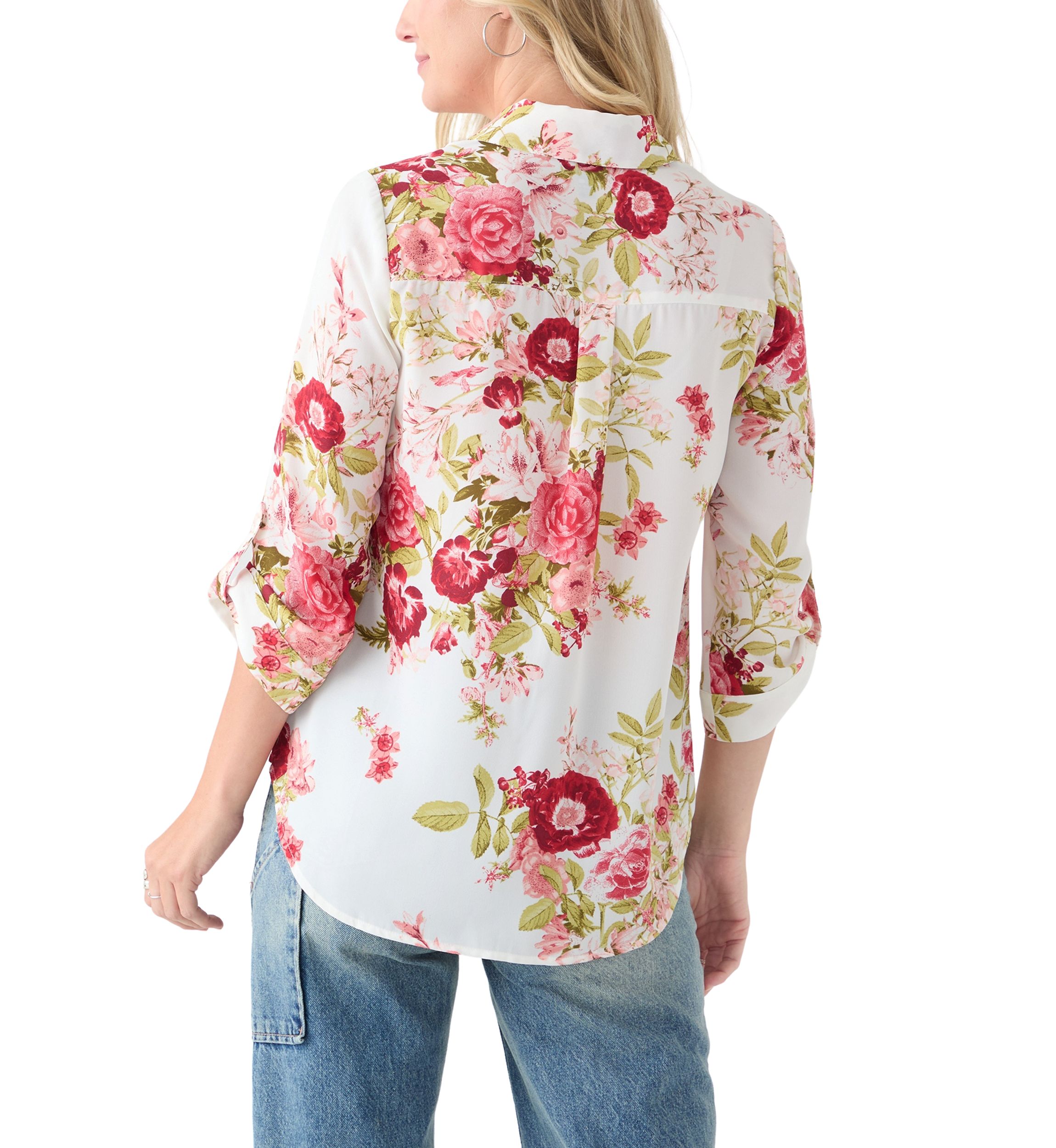 Womens 3/4 Sleeve Portifino Blouse