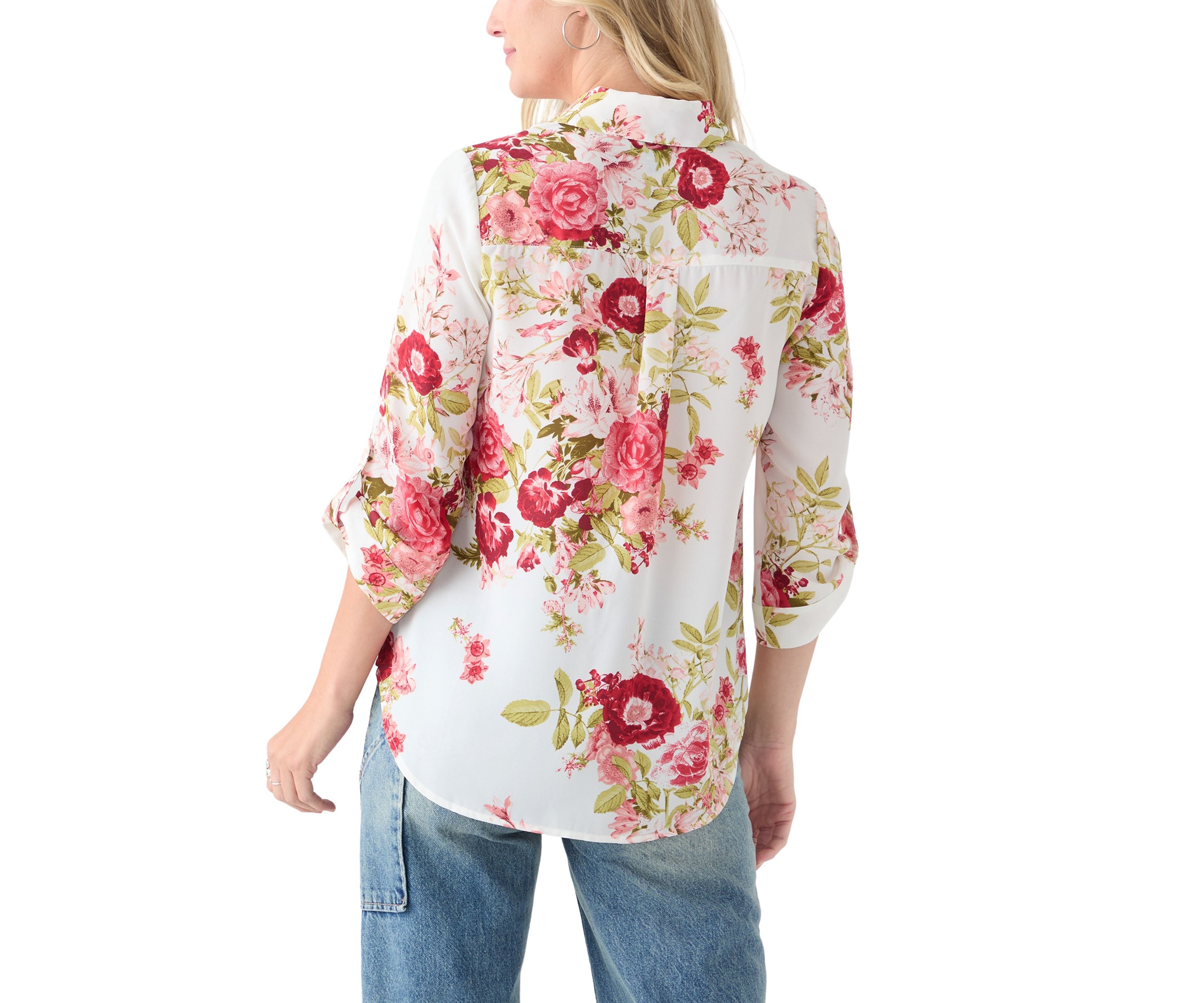 Womens 3/4 Sleeve Portifino Blouse