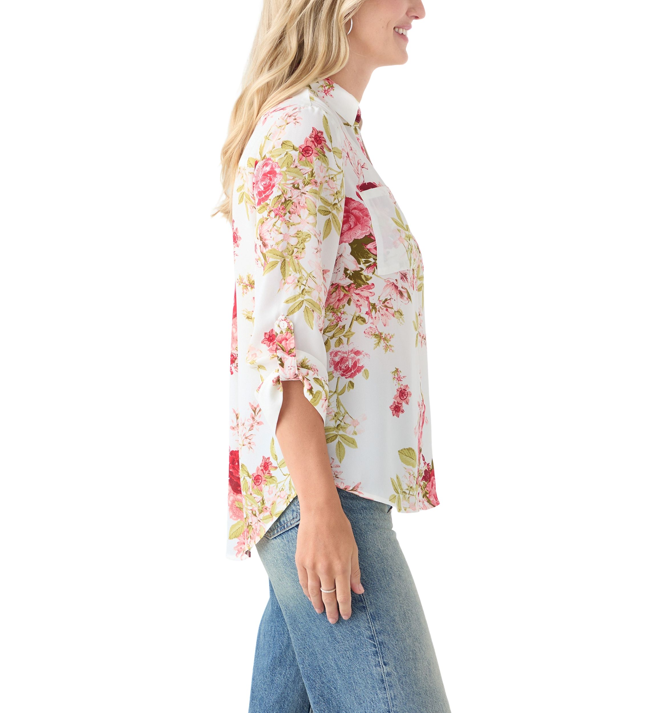 Womens 3/4 Sleeve Portifino Blouse