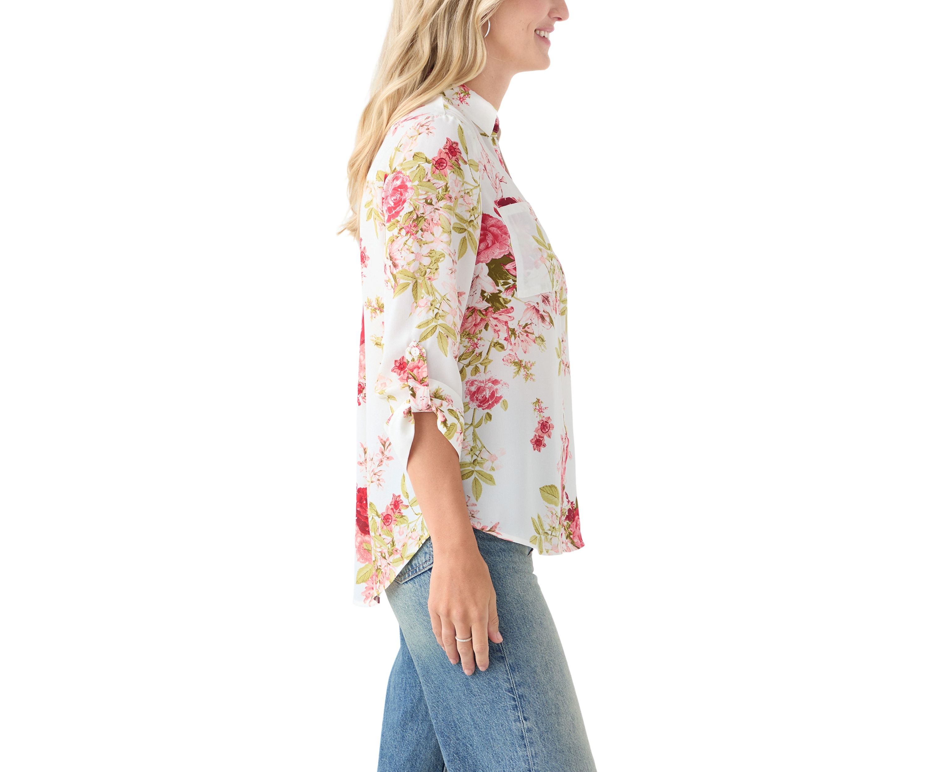 Womens 3/4 Sleeve Portifino Blouse