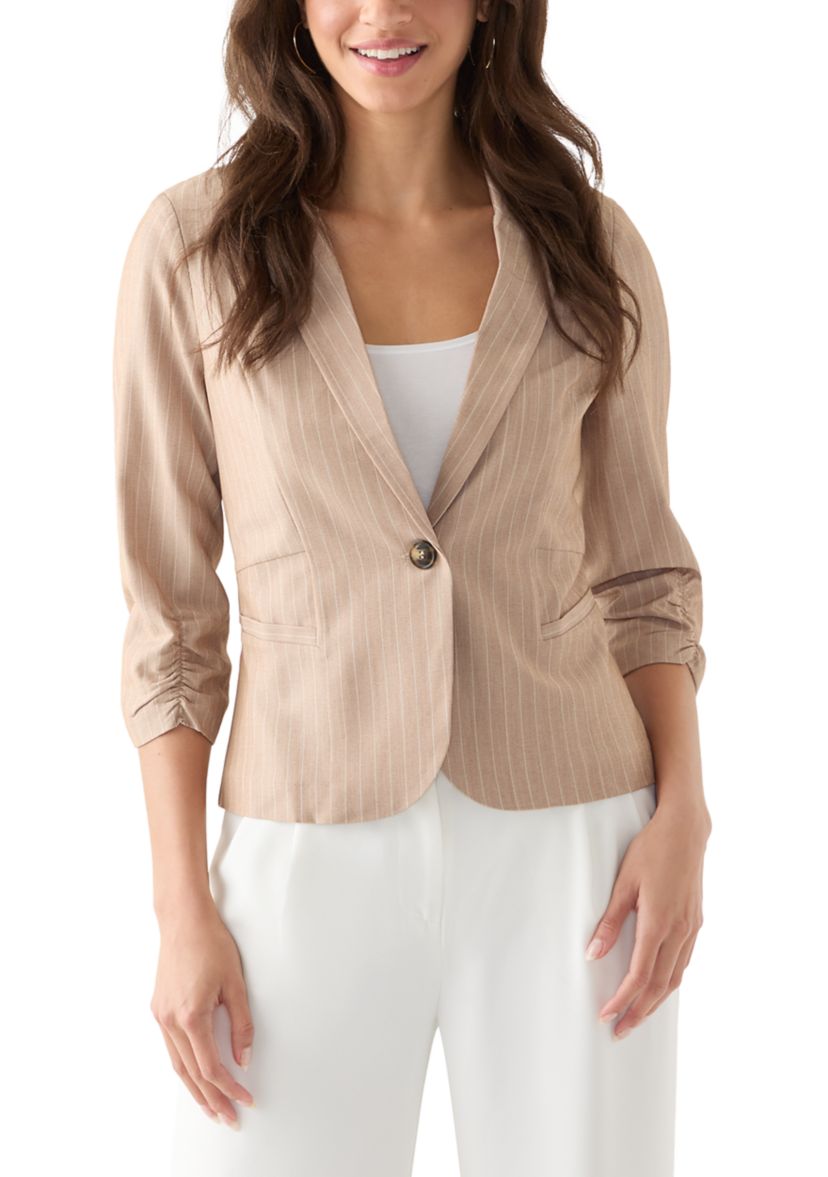 Womens Pinstripe Blazer
