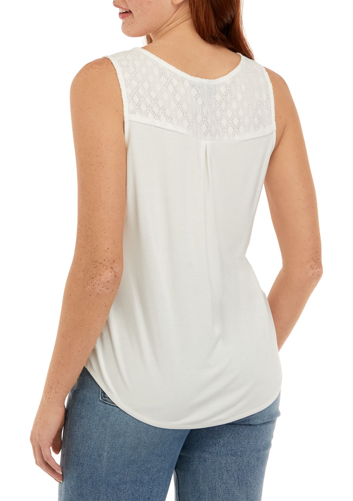 Juniors Sleeveless Cross Front Tie Shirt