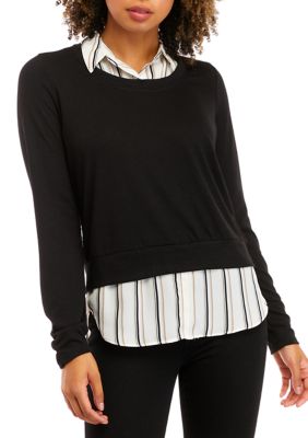 Juniors Striped Shirt Set