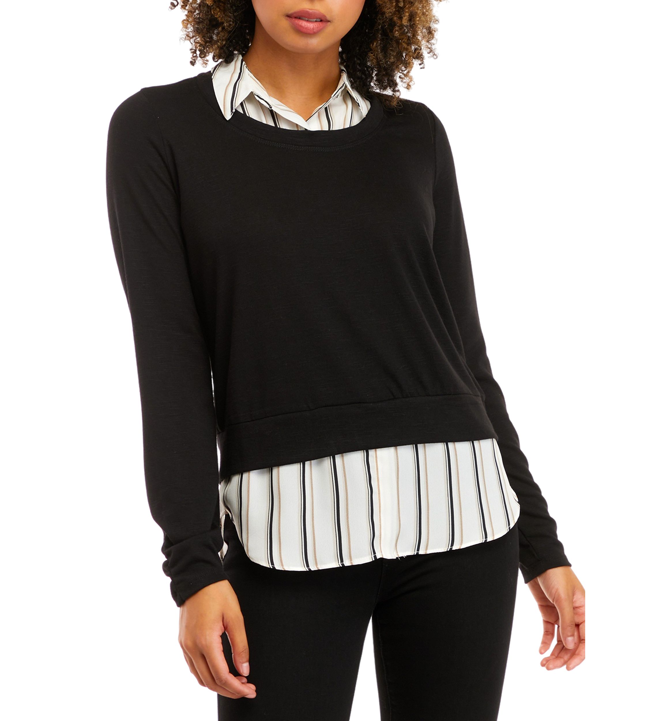 Juniors Striped Shirt Set