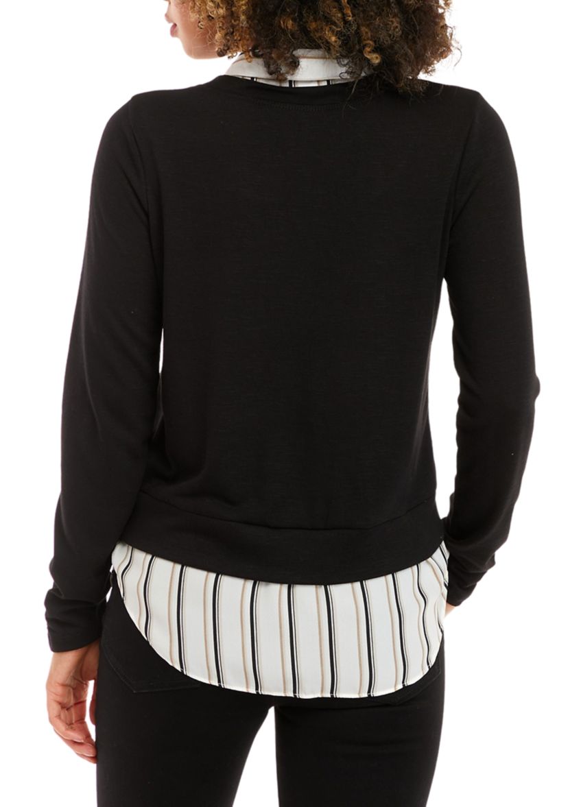 Juniors Striped Shirt Set