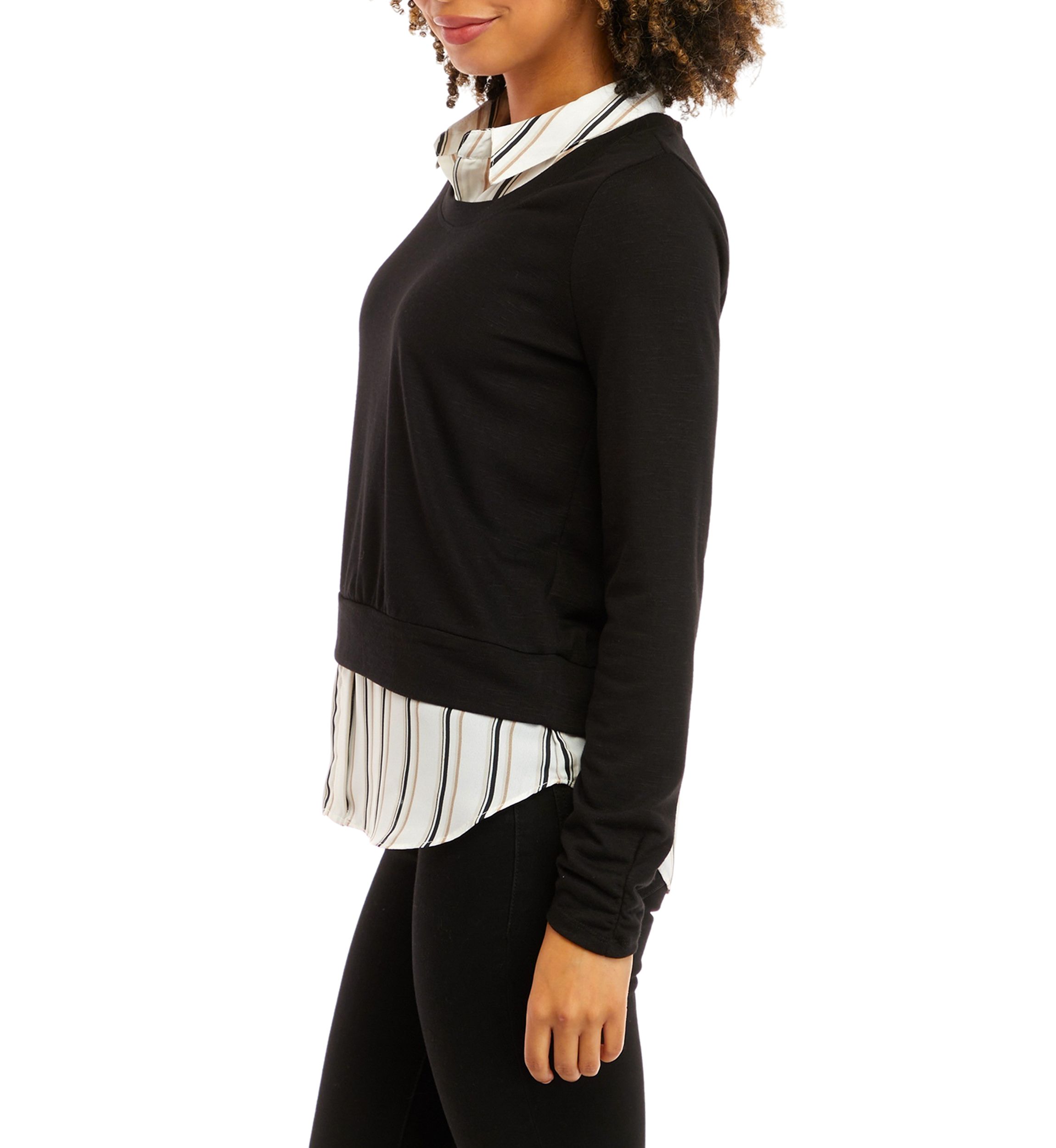Juniors Striped Shirt Set