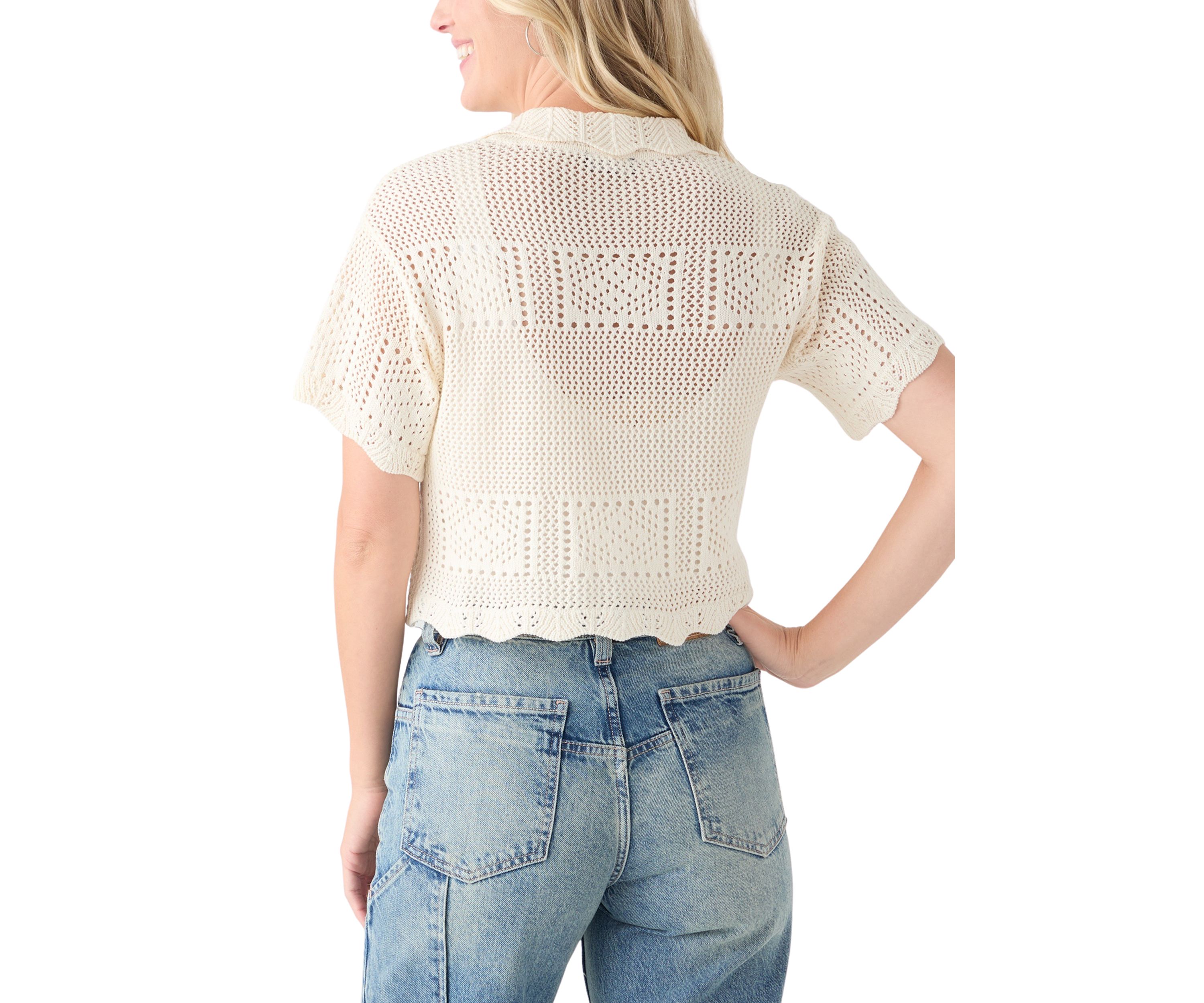 Short Sleeve Button Up Cardigan