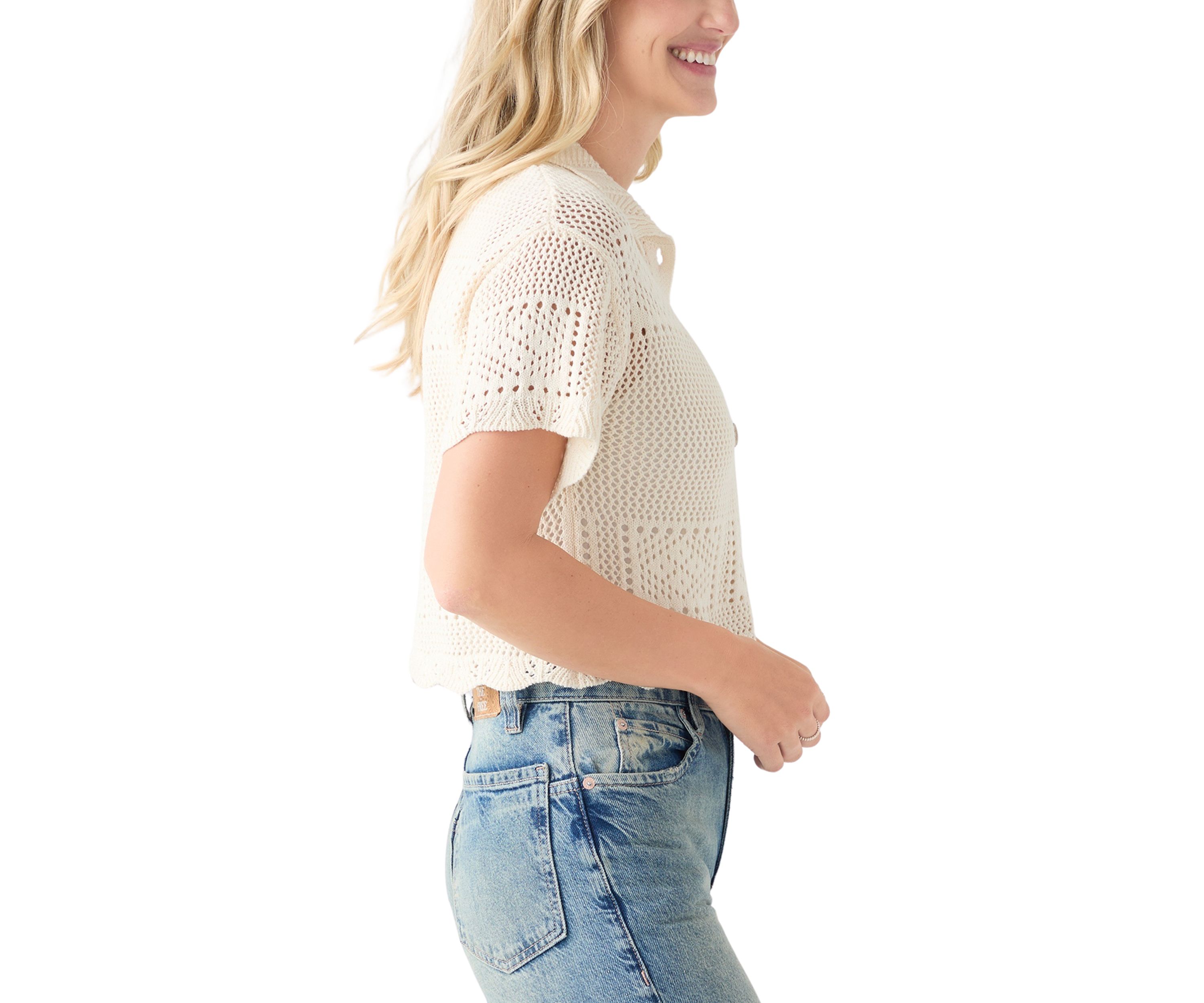 Short Sleeve Button Up Cardigan