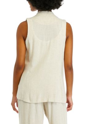 Women's Oversized Linen Vest