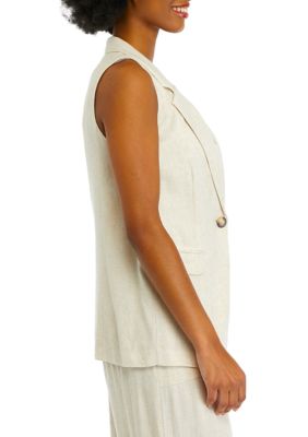 Women's Oversized Linen Vest