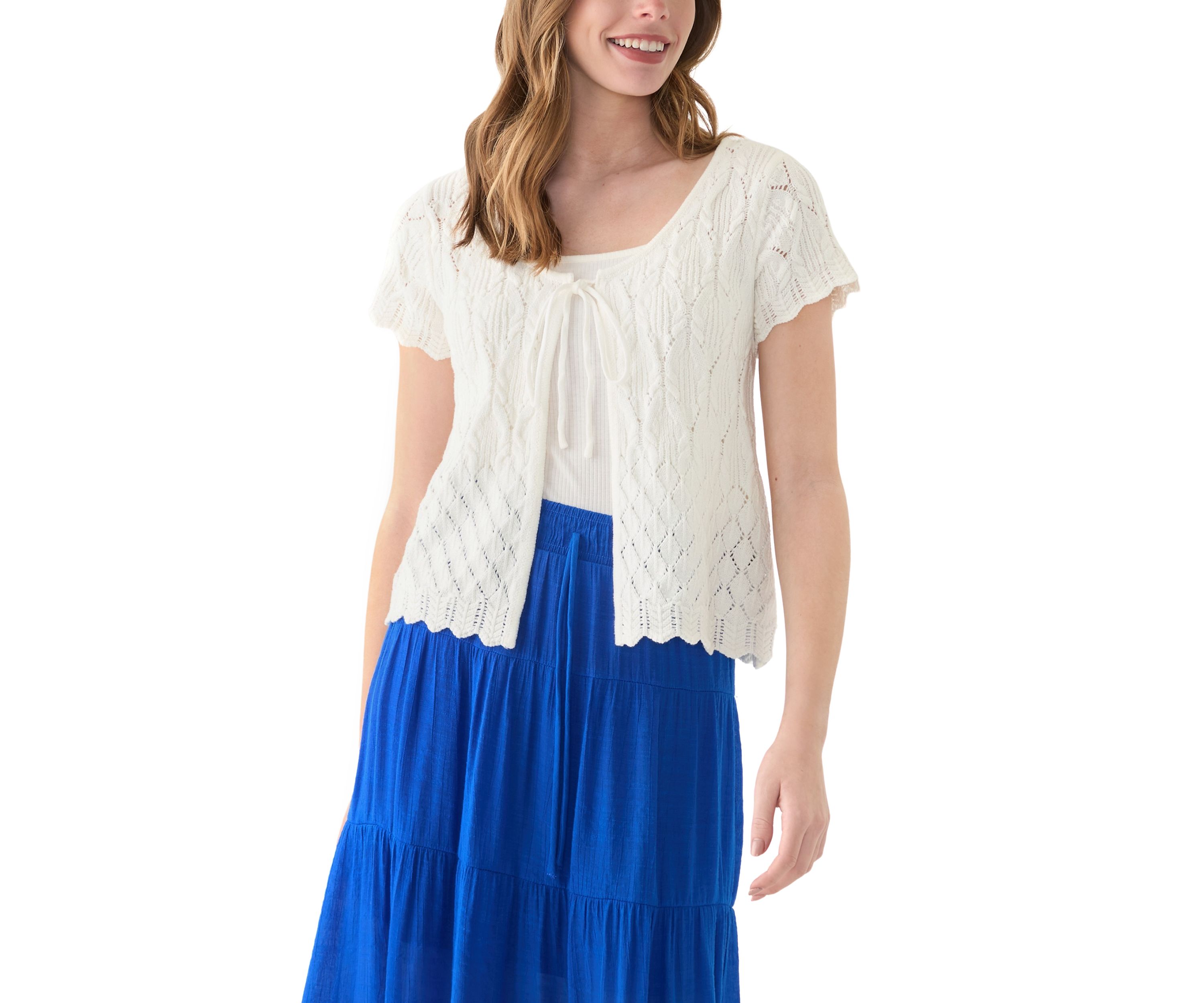 Juniors Crochet Knit Cardigan