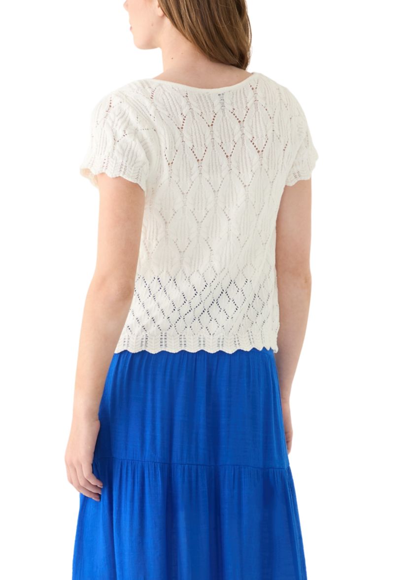 Juniors Crochet Knit Cardigan