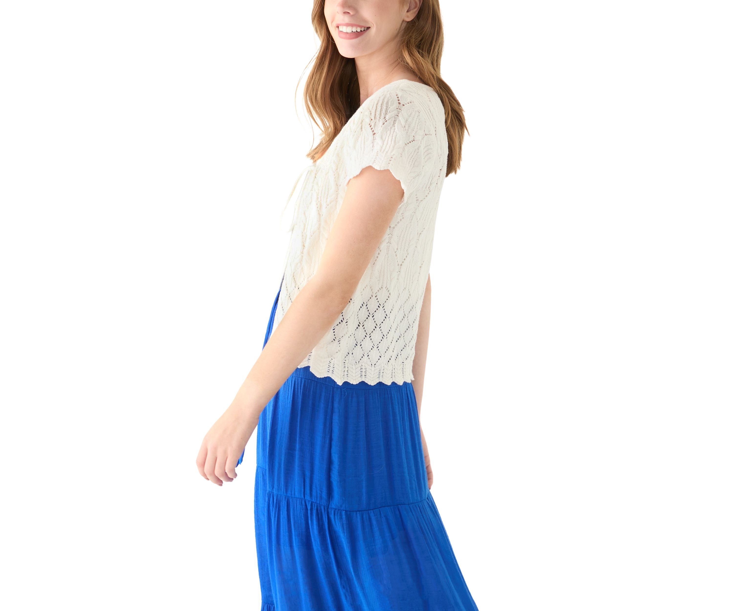 Juniors Crochet Knit Cardigan