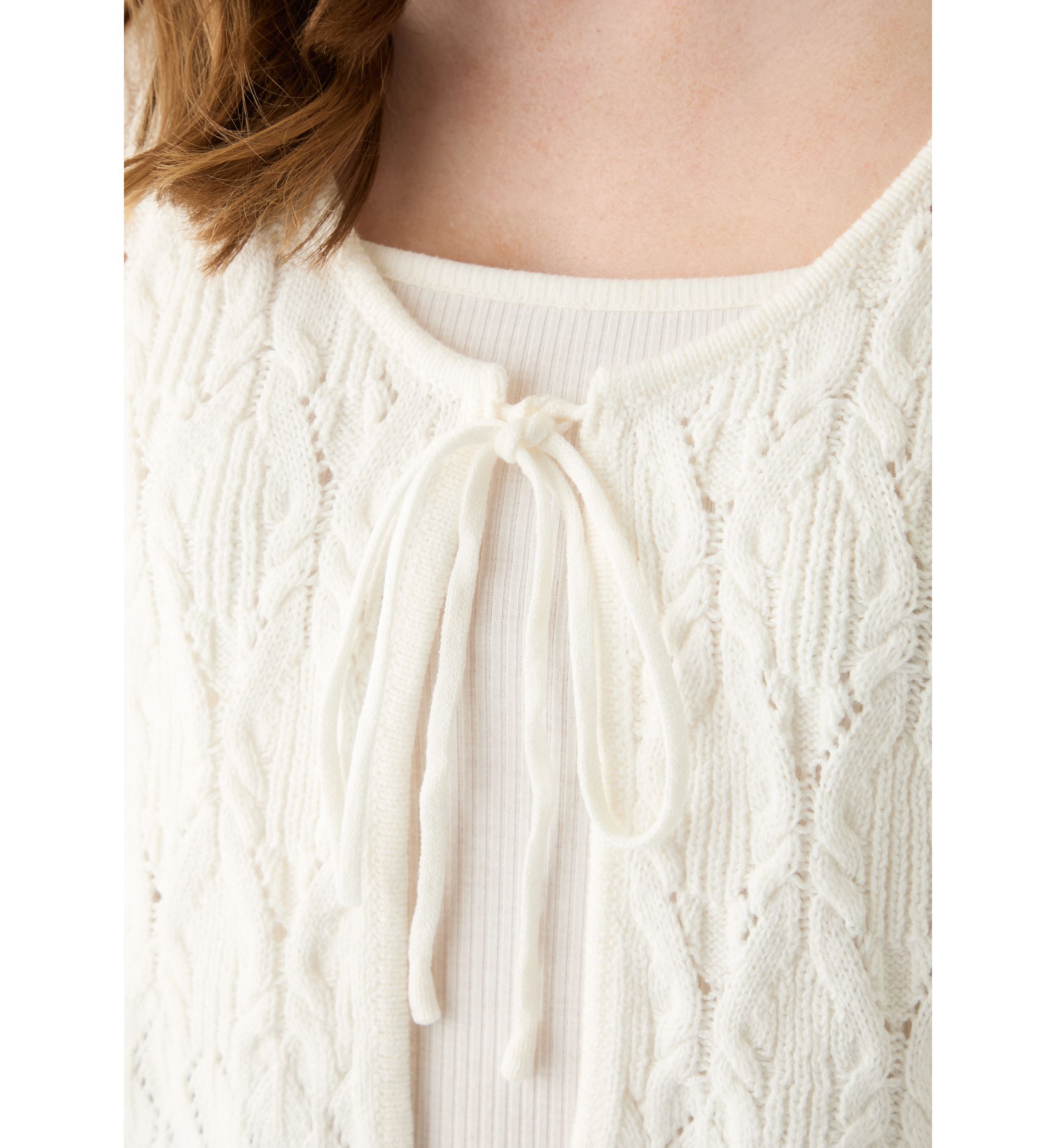 Womens  Crochet Knit Cardigan