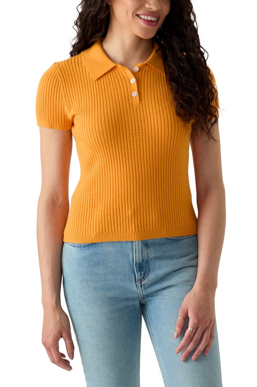 Womens Collared Knit Top