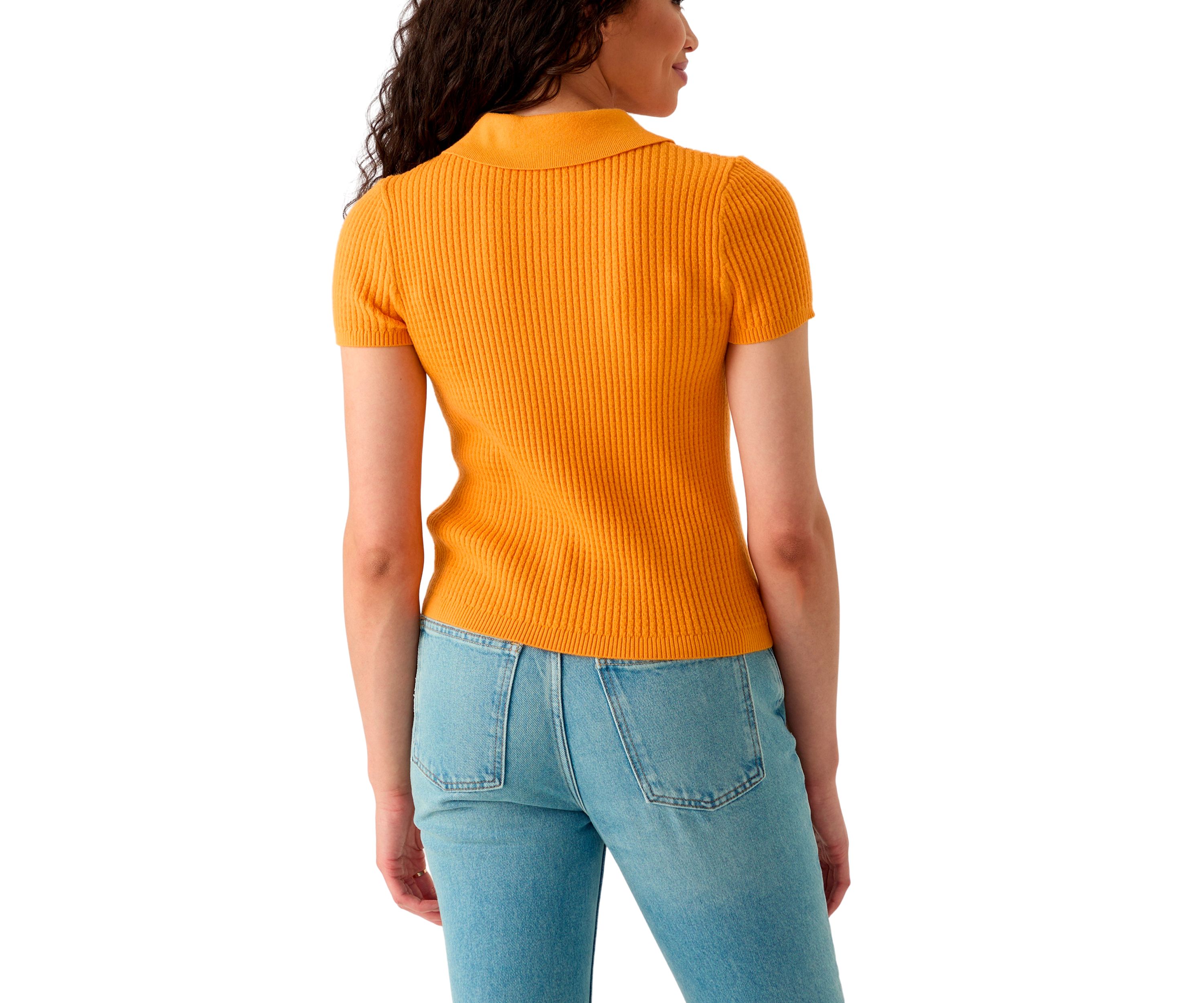 Womens Collared Knit Top