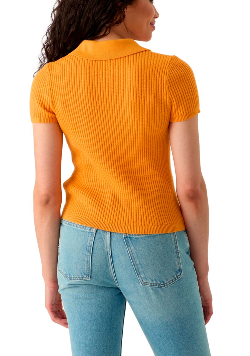 Womens Collared Knit Top