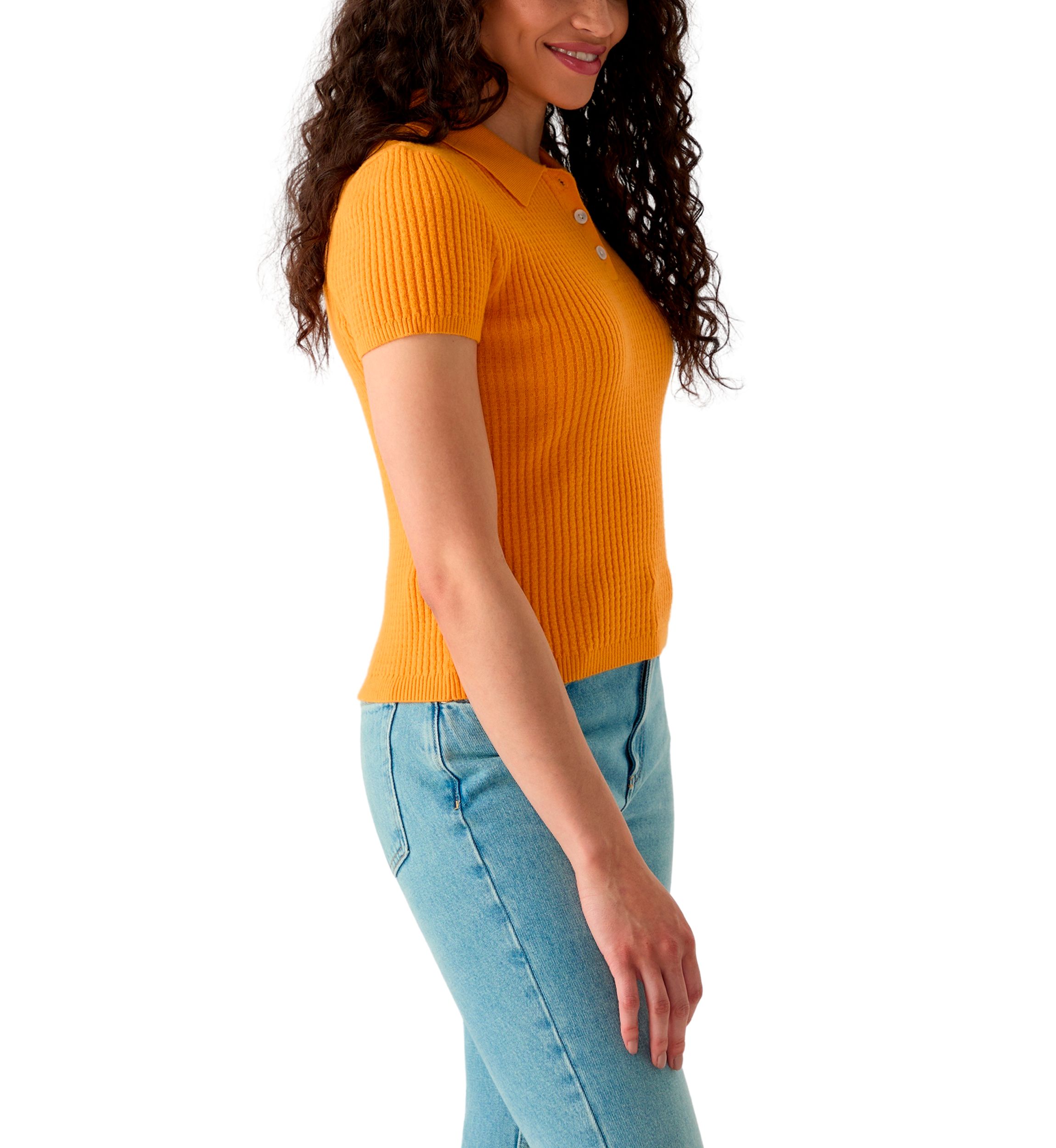 Womens Collared Knit Top