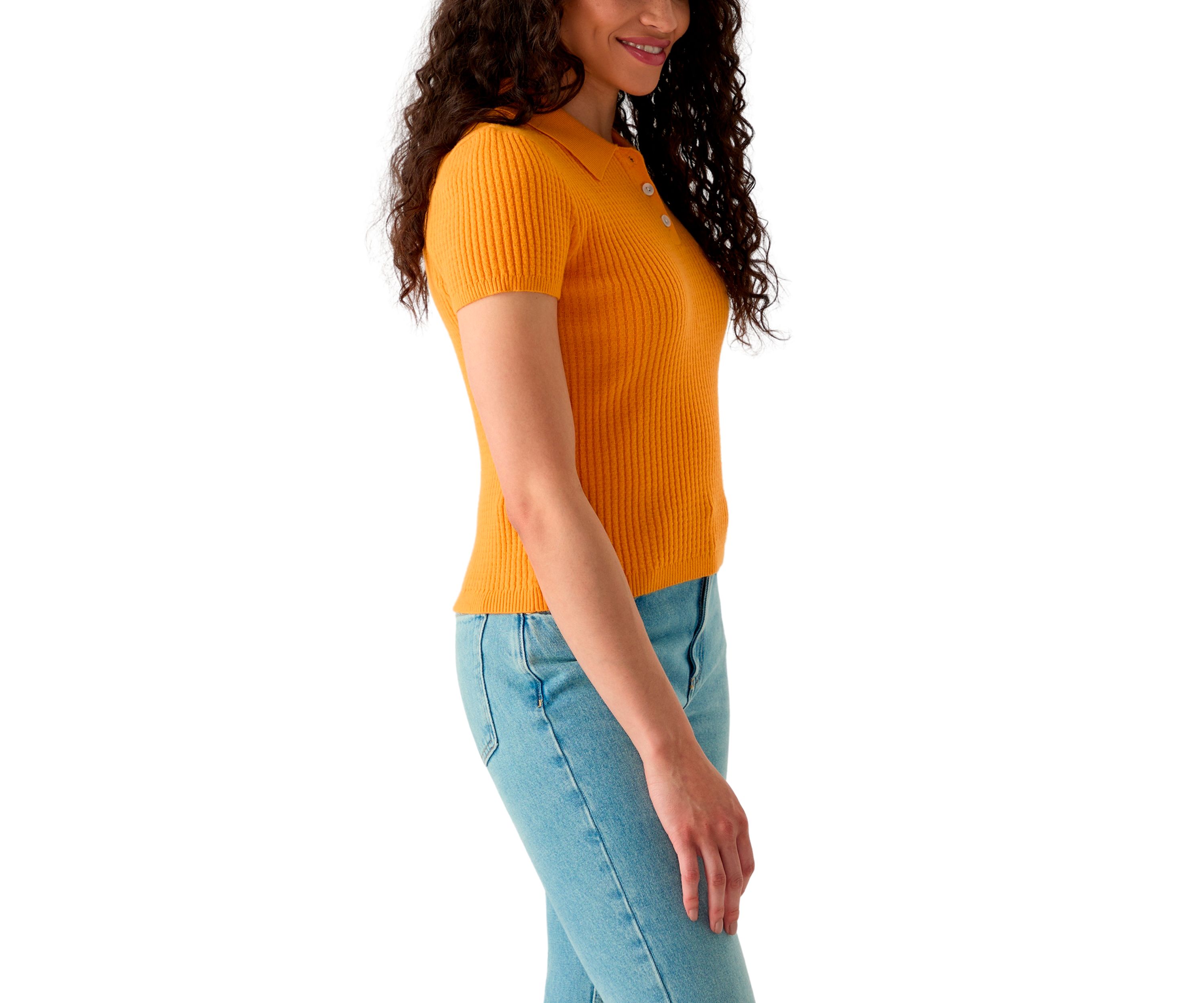 Womens Collared Knit Top