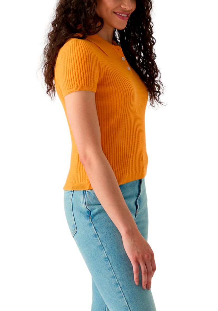 Womens Collared Knit Top