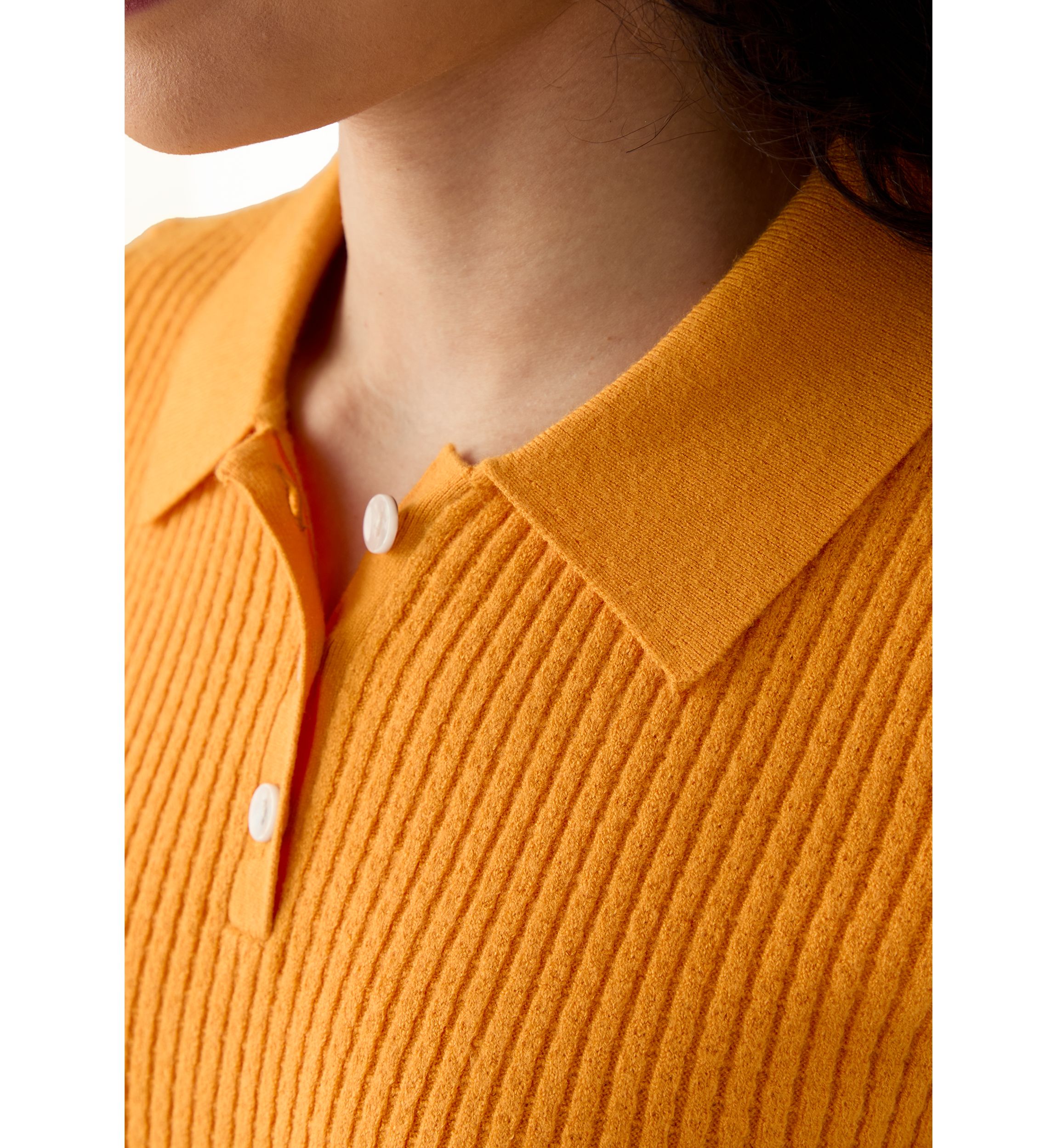 Womens Collared Knit Top