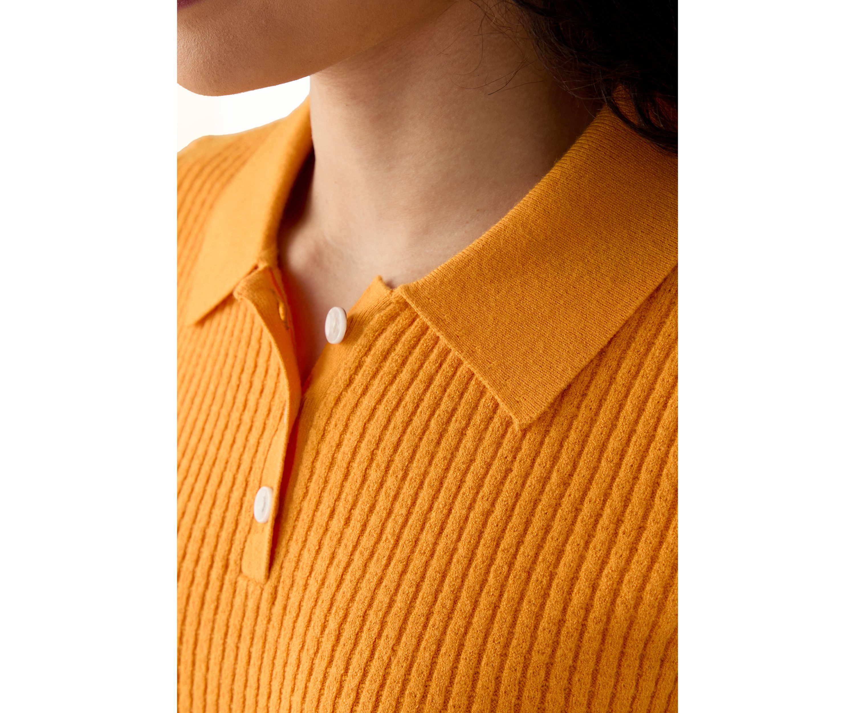 Womens Collared Knit Top