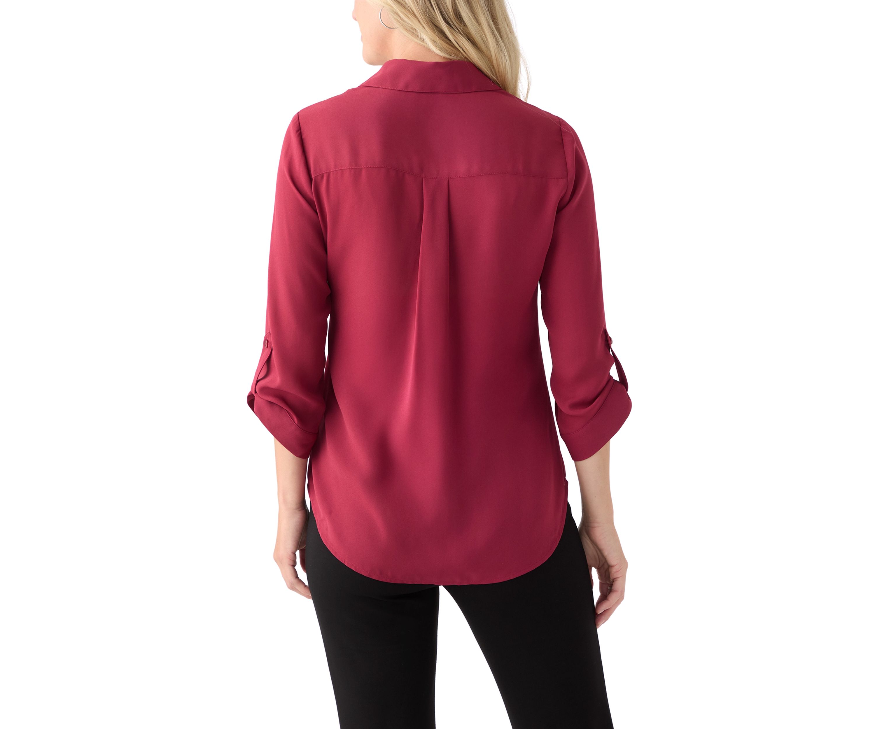 Womens Roll-Tab Portifino Button-Down Top