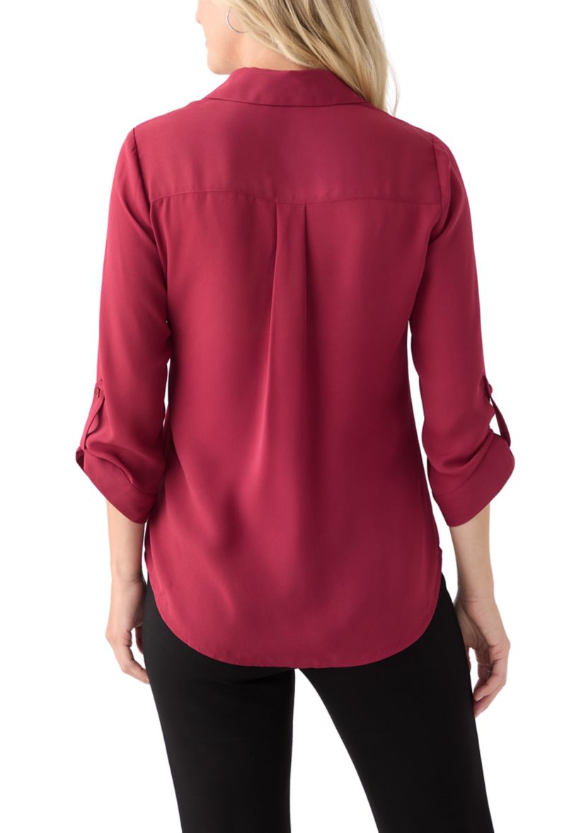 Womens Roll-Tab Portifino Button-Down Top