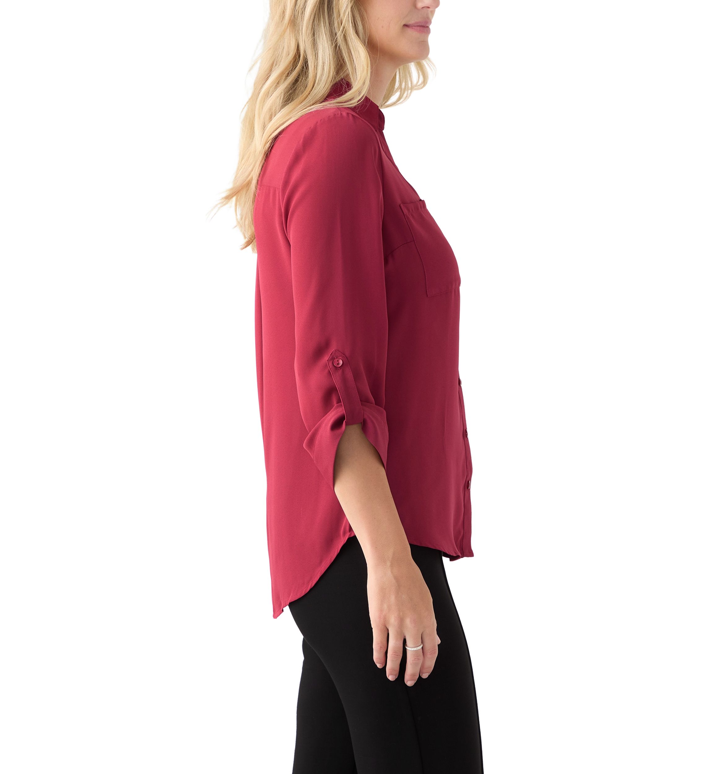 Womens Roll-Tab Portifino Button-Down Top