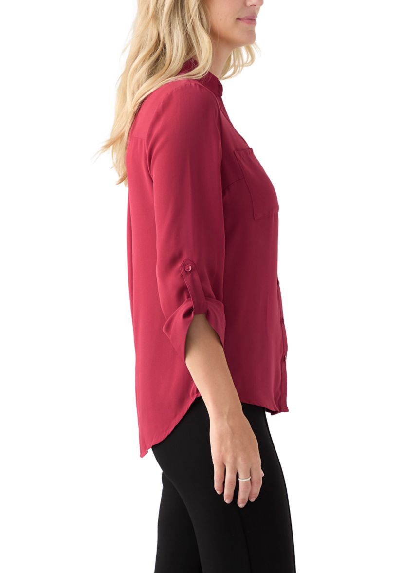 Womens Roll-Tab Portifino Button-Down Top