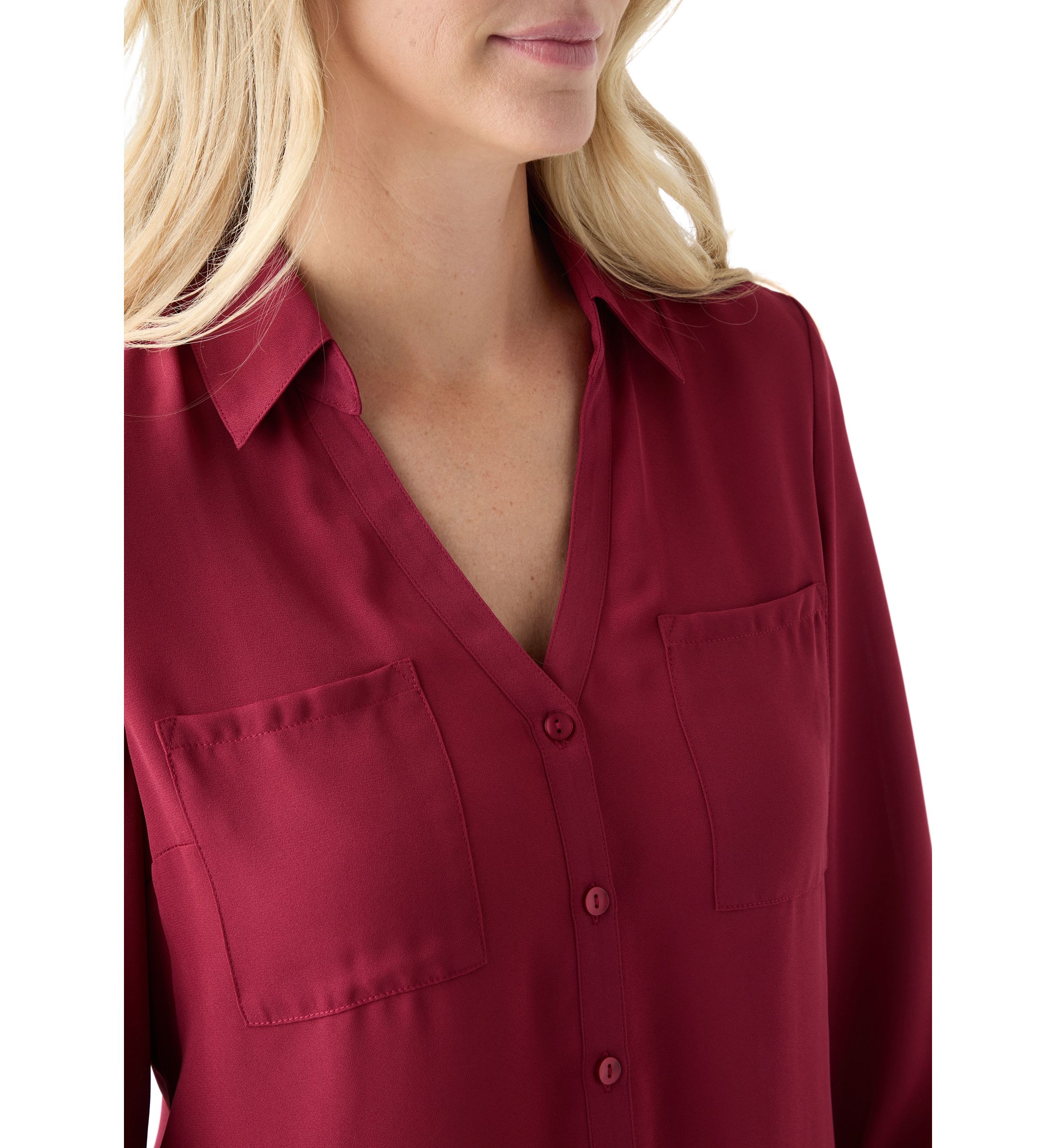 Womens Roll-Tab Portifino Button-Down Top