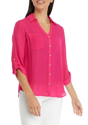 Juniors' Portofino Woven Blouse