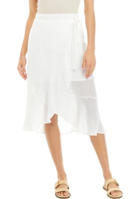 Juniors' Wrap Tie Skirt