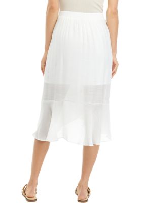 Juniors' Wrap Tie Skirt