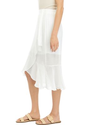 Juniors' Wrap Tie Skirt