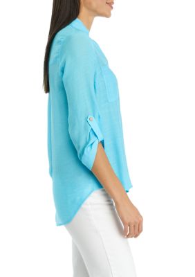 Juniors' Portofino Woven Blouse