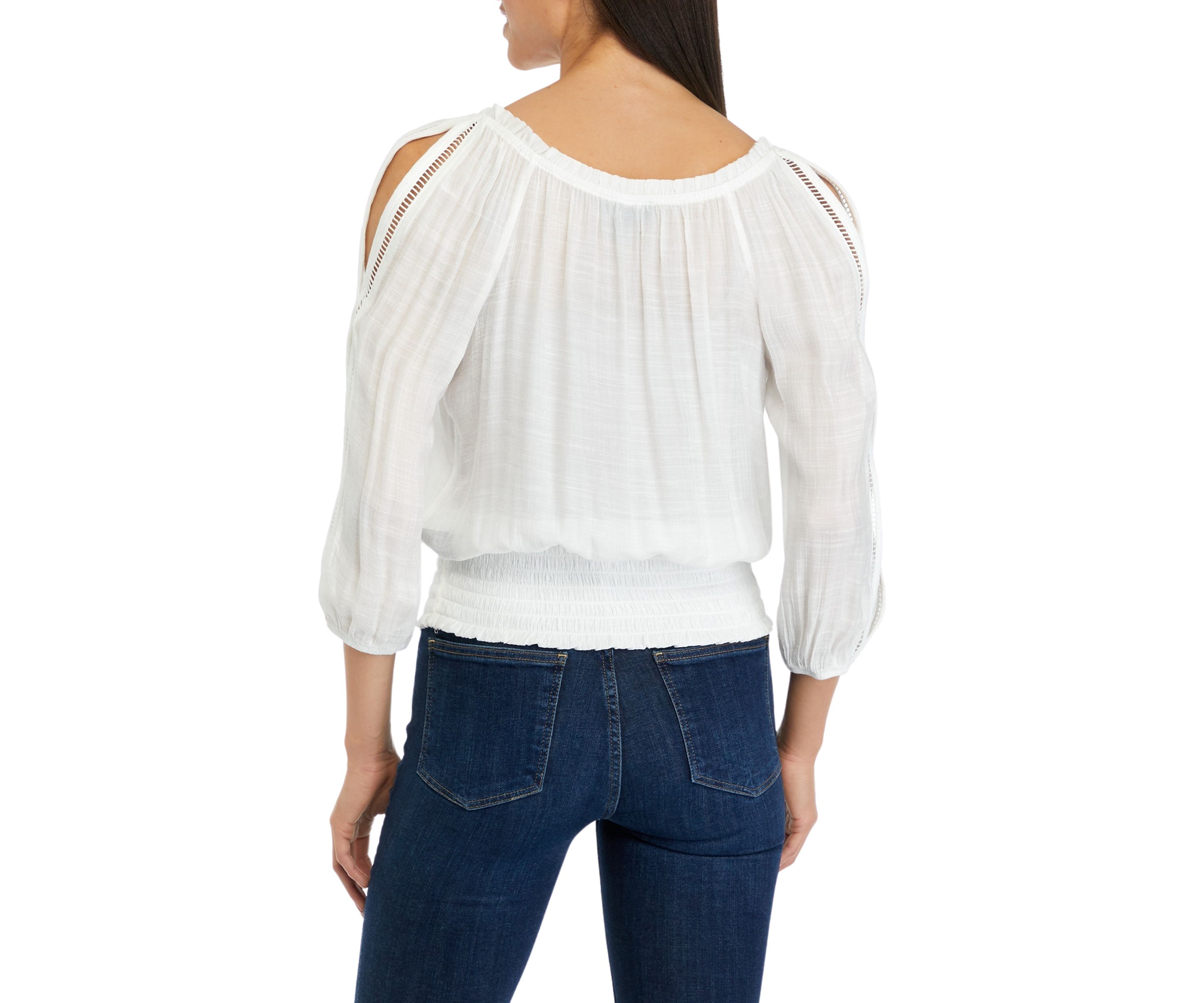 Juniors Smocked Peasant Top