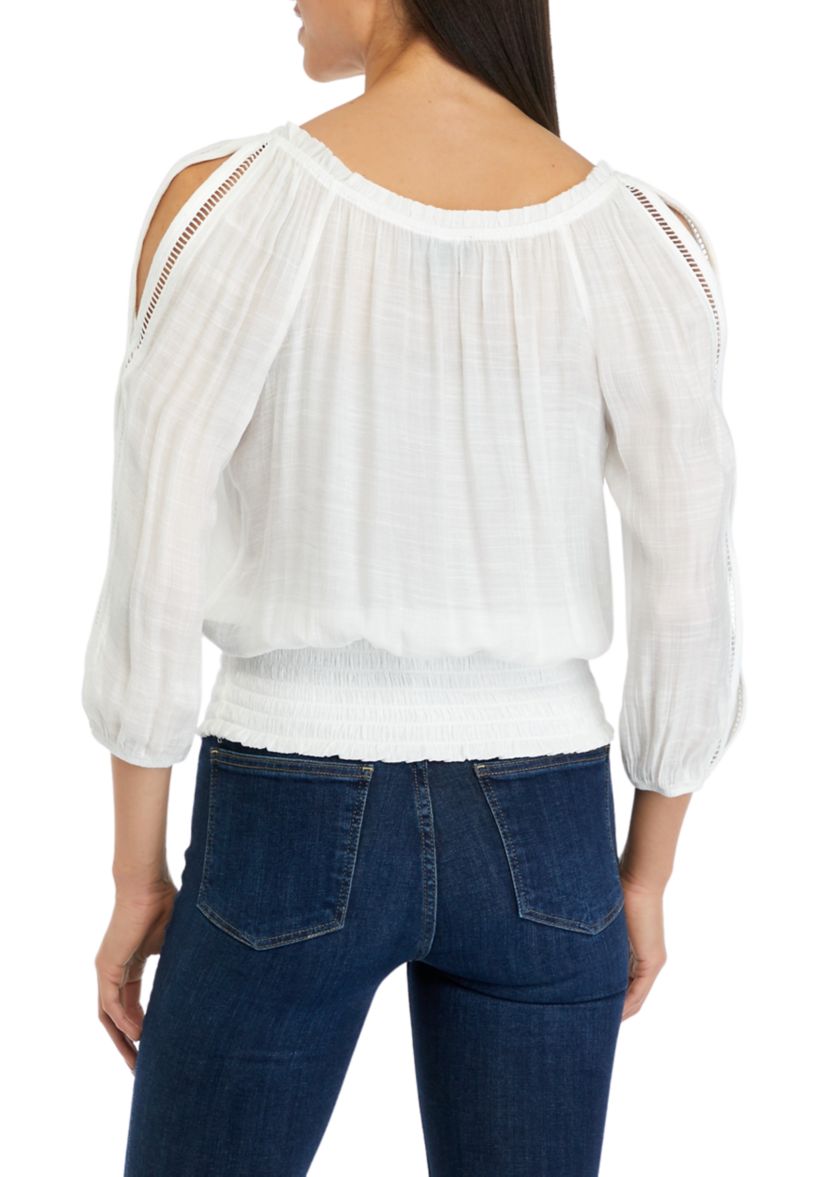 Juniors Smocked Peasant Top