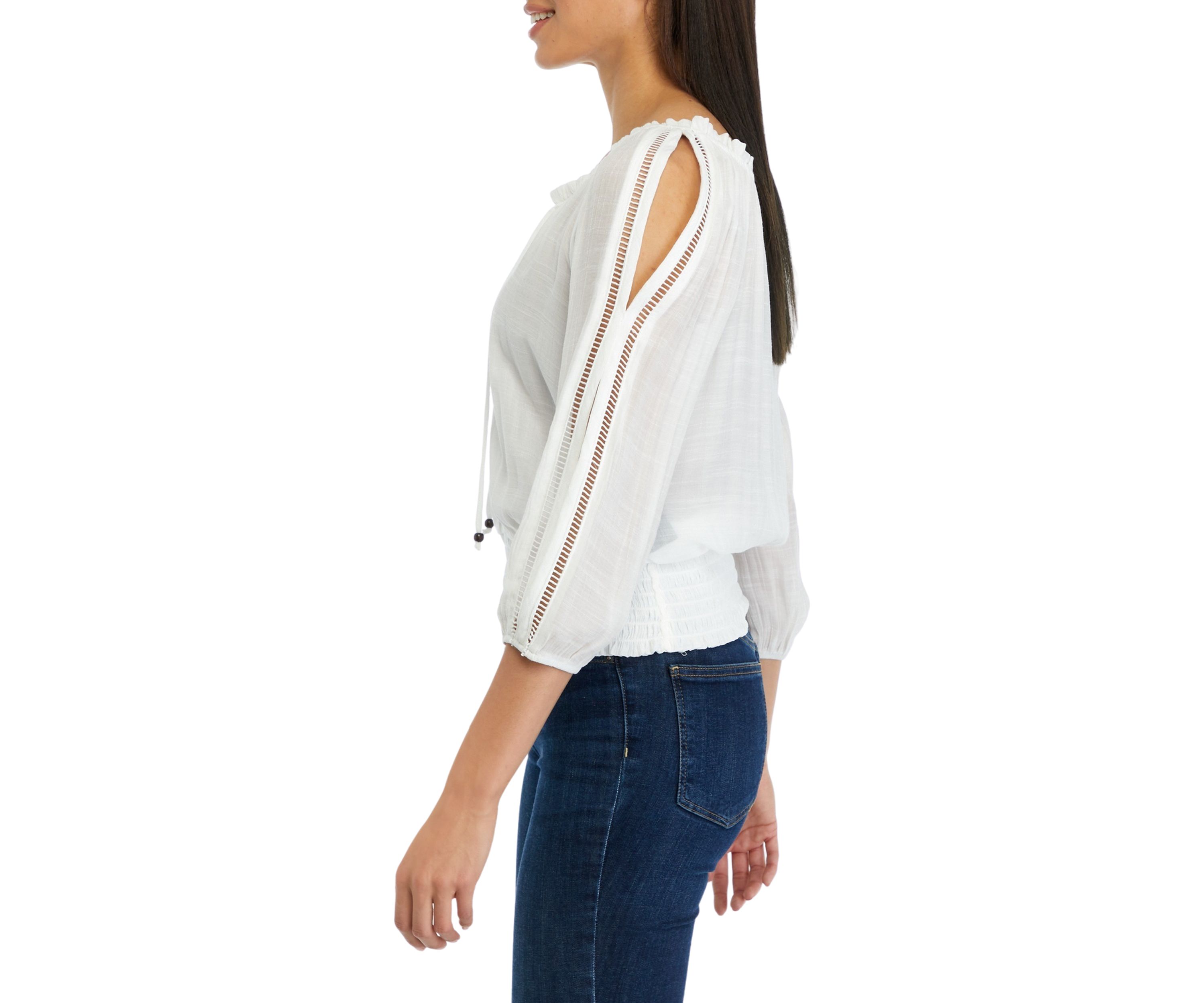 Juniors Smocked Peasant Top