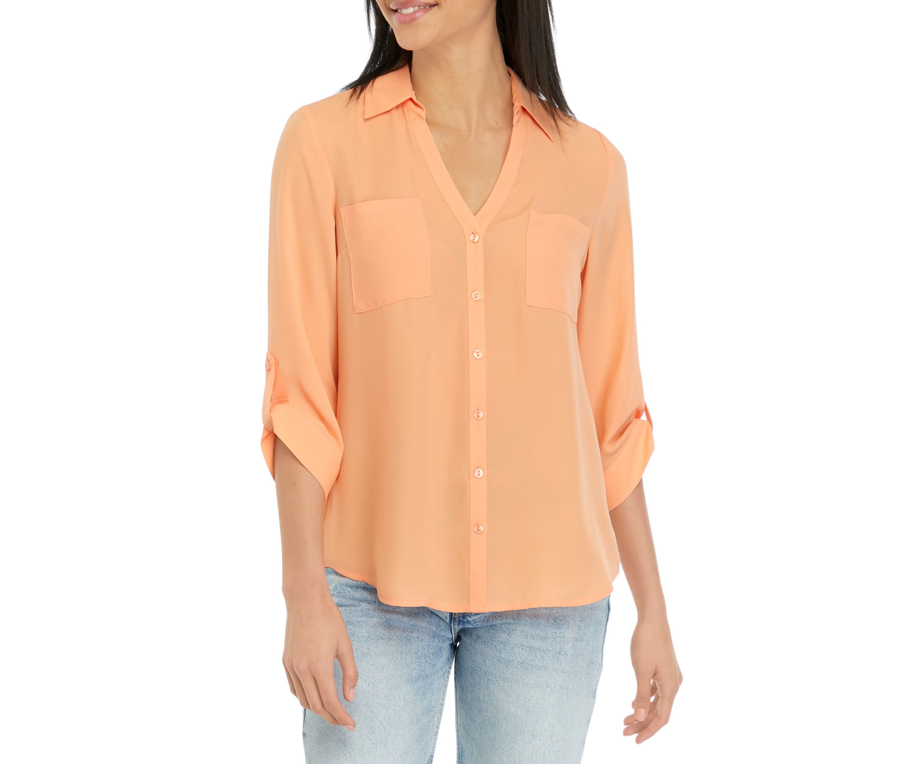 Juniors Portofino Button Down Top