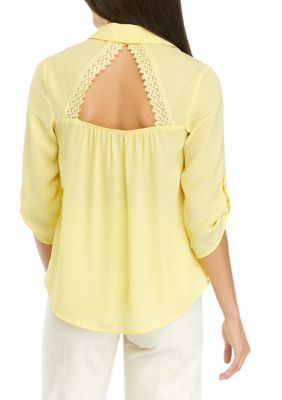 Juniors' Open Back Portofino Blouse