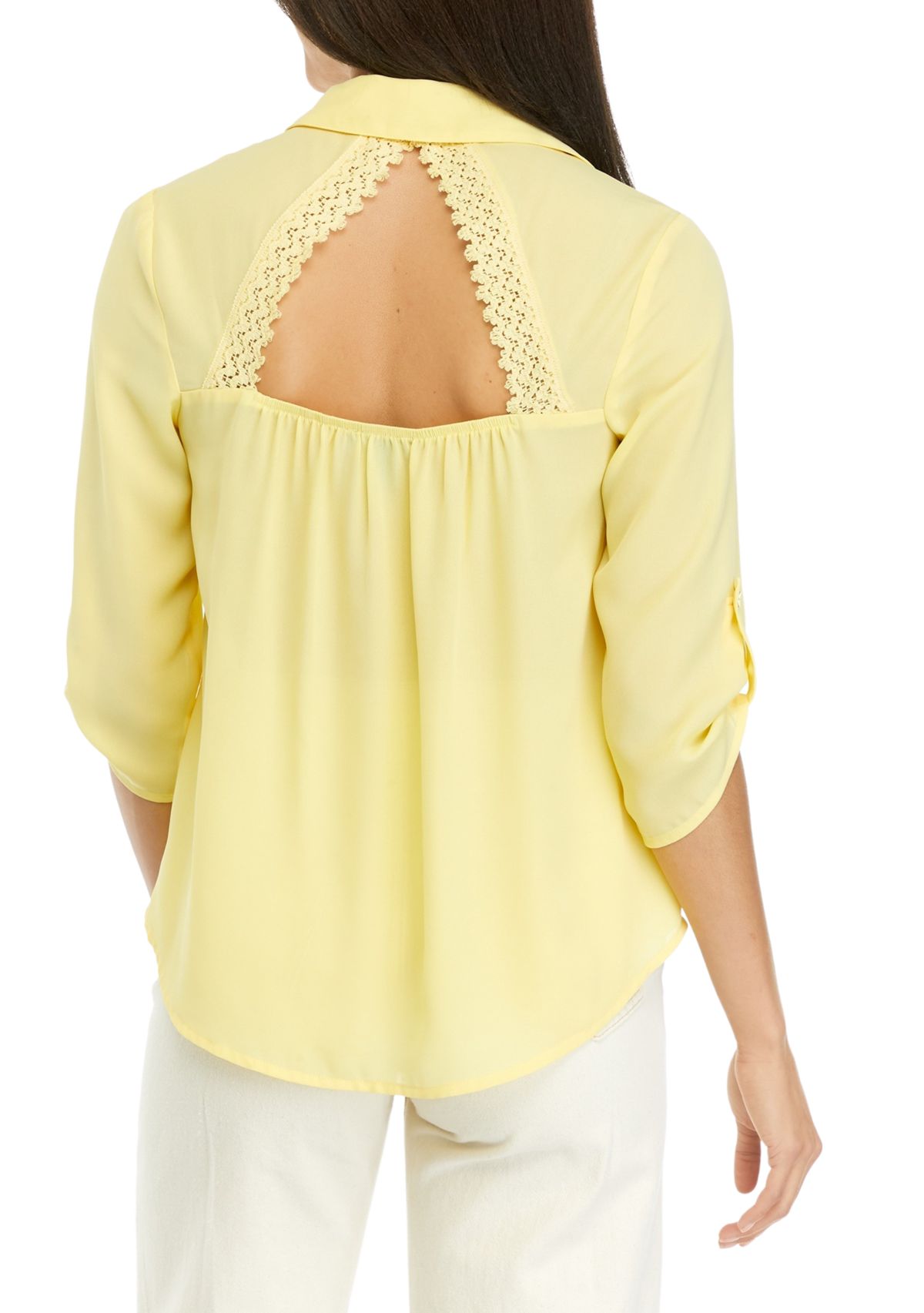 Juniors Open Back Portofino Blouse