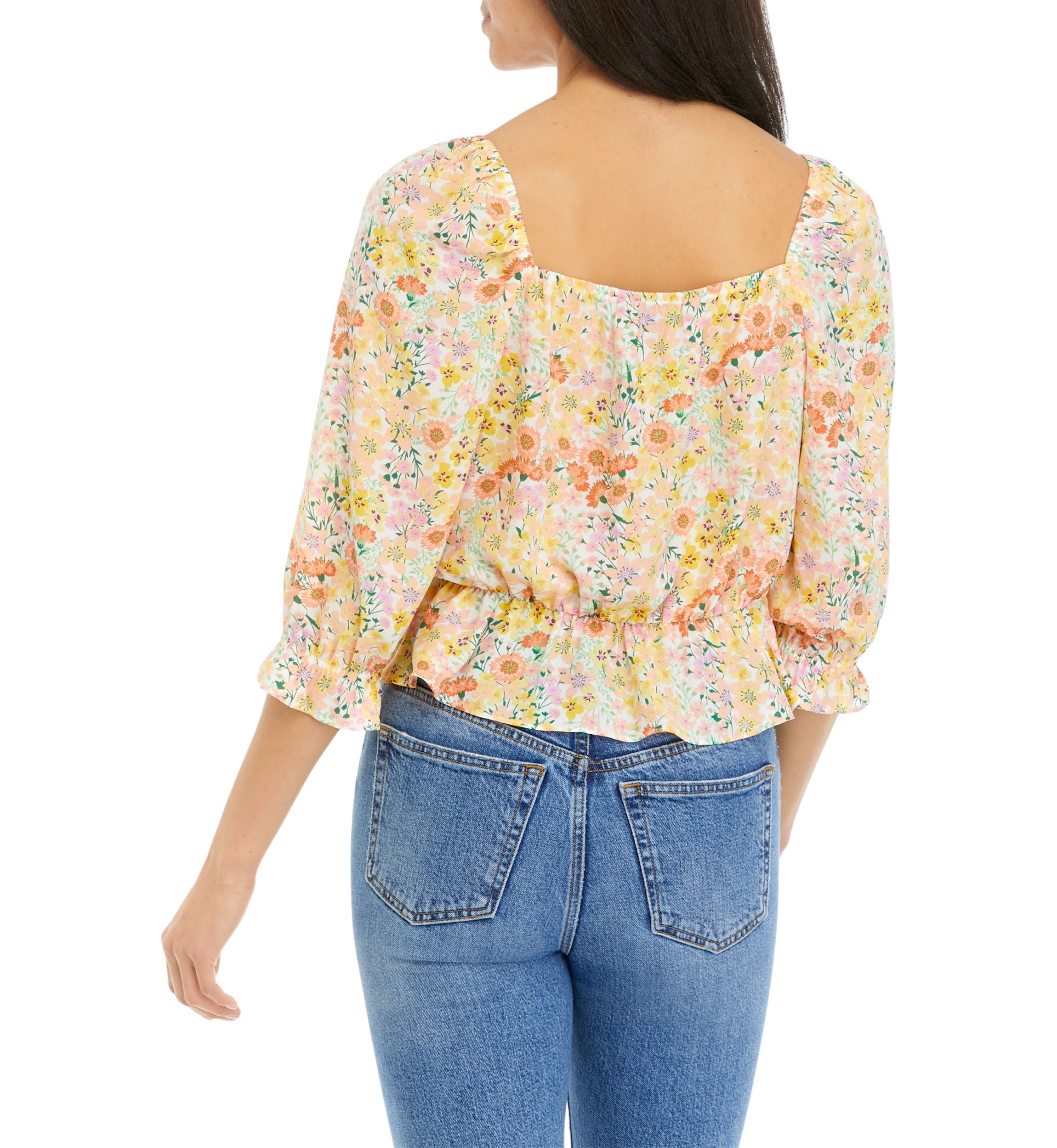 Juniors Floral Printed Top