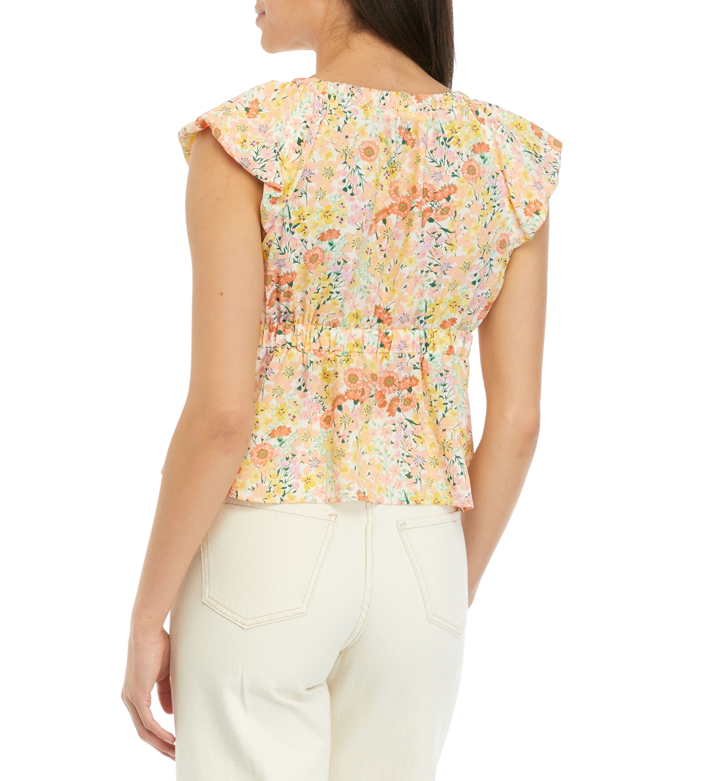 Womens  Ruffle Woven Blouse