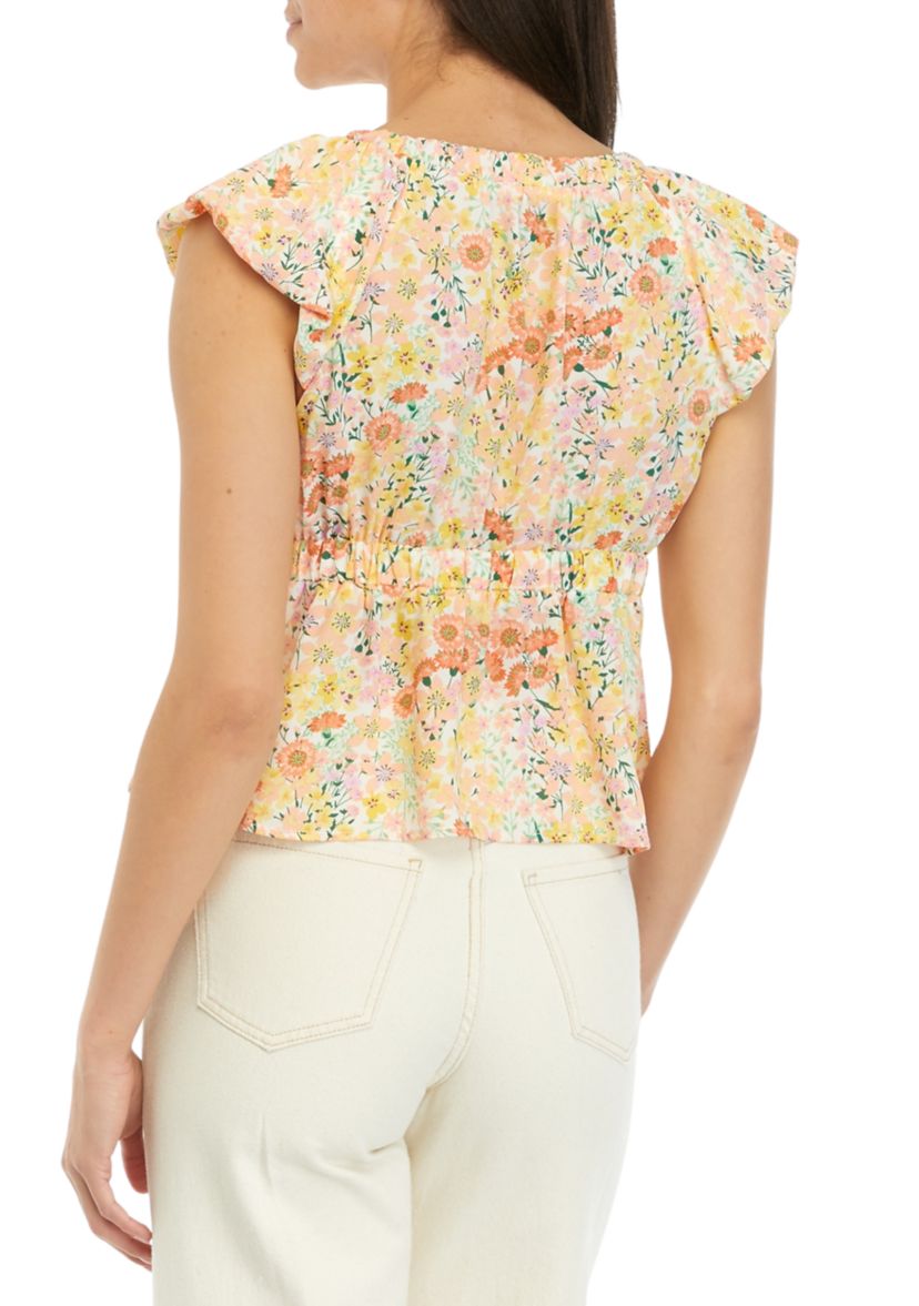 Juniors Ruffle Woven Blouse