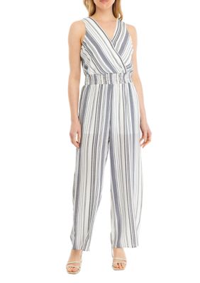 Juniors' Striped Jumpsuit