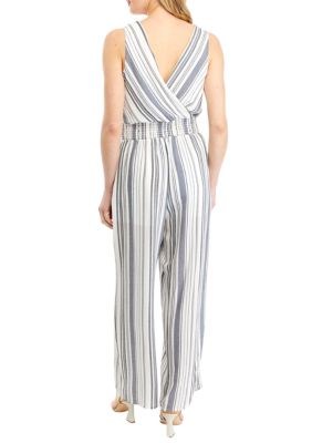 Juniors' Striped Jumpsuit