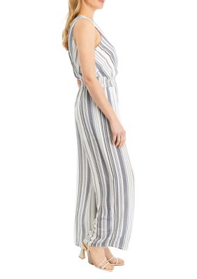 Juniors' Striped Jumpsuit