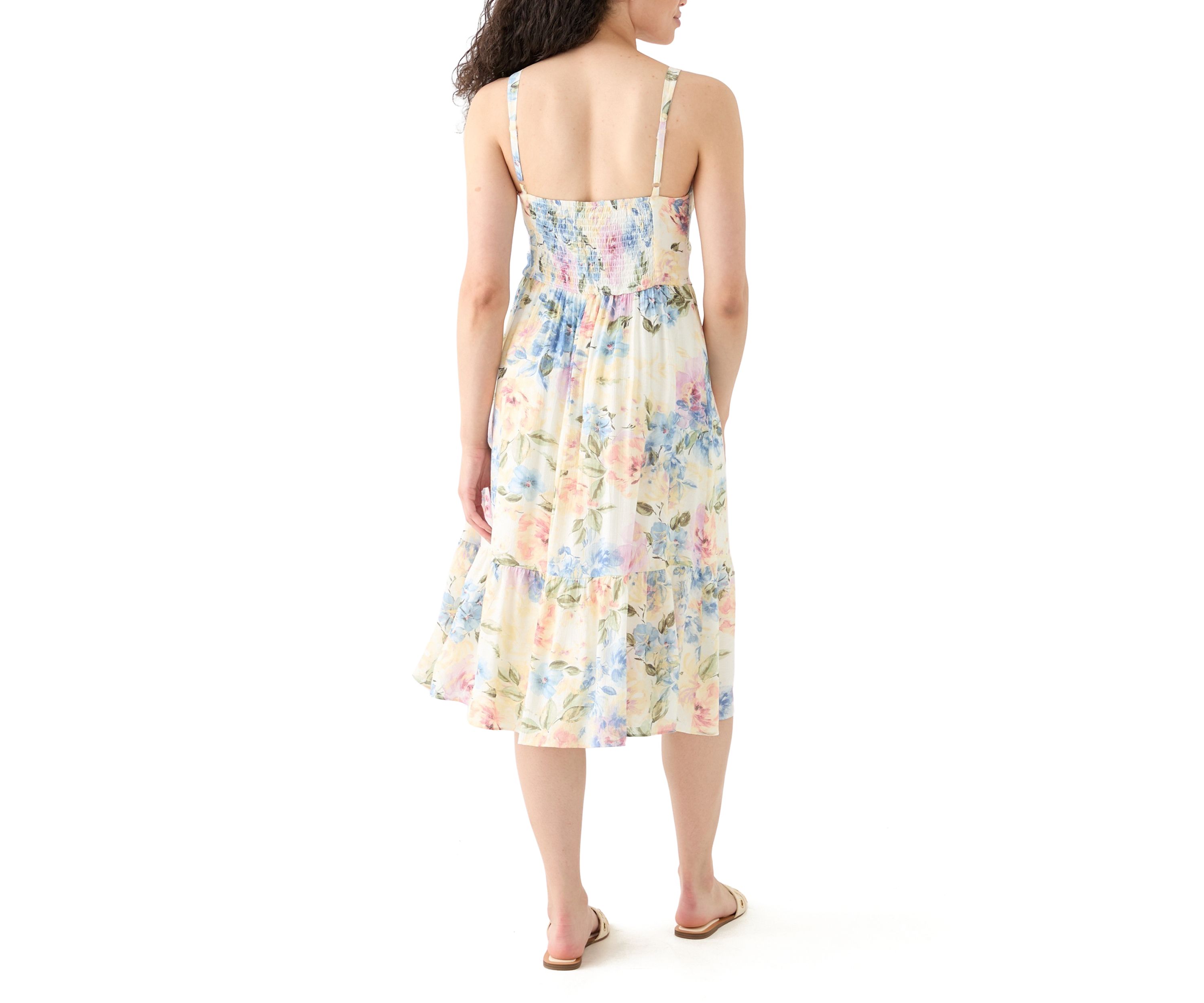 Womens Sleeveless Printed Corset Dress